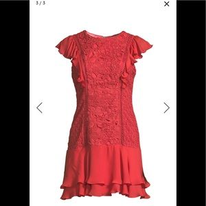 Parker Bennet Round-Neck Lace-Guipure Dress